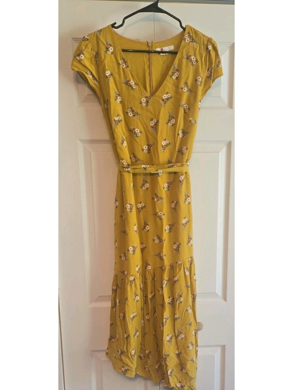 Boden amy Floral Tiered Maxi Dress Boho Cottage Core Sz 4(US) asymmetrical